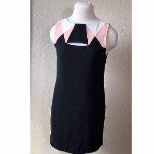 Animale black mini sheath dress with cutouts